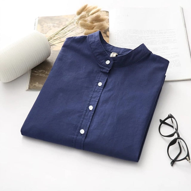 Long Sleeve White Blue Womens Oxford Shirts Plus Size 2019 New Casual Woman Office Blouse Female Wear High Quality Ladies Tops